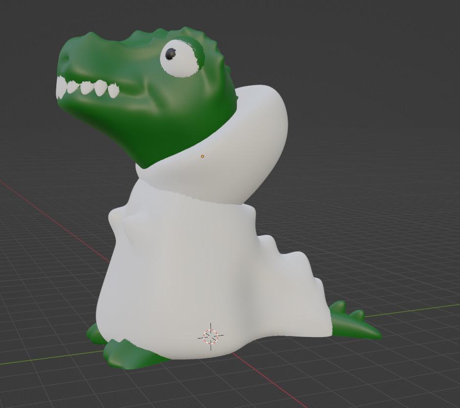 T rex dinossaur with ghost costume - bigger hood 3d model