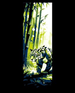 Neo Geometric designs of wild animals - set of bookmarks 3d model