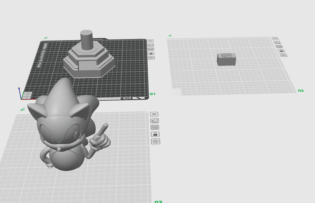 Sonic Bust Statue Figurine 3d model