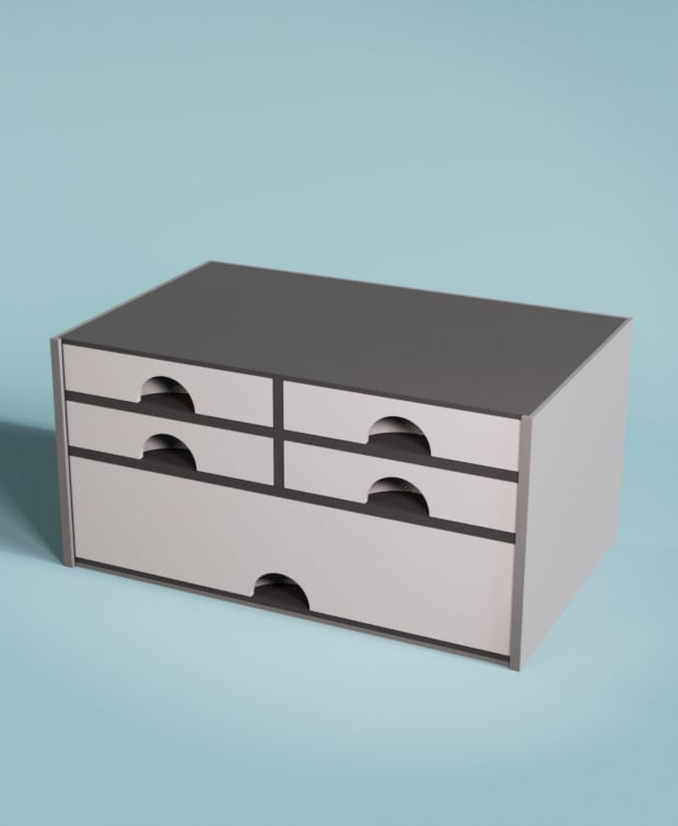 Desk Organizer Drawer Bros 3d model