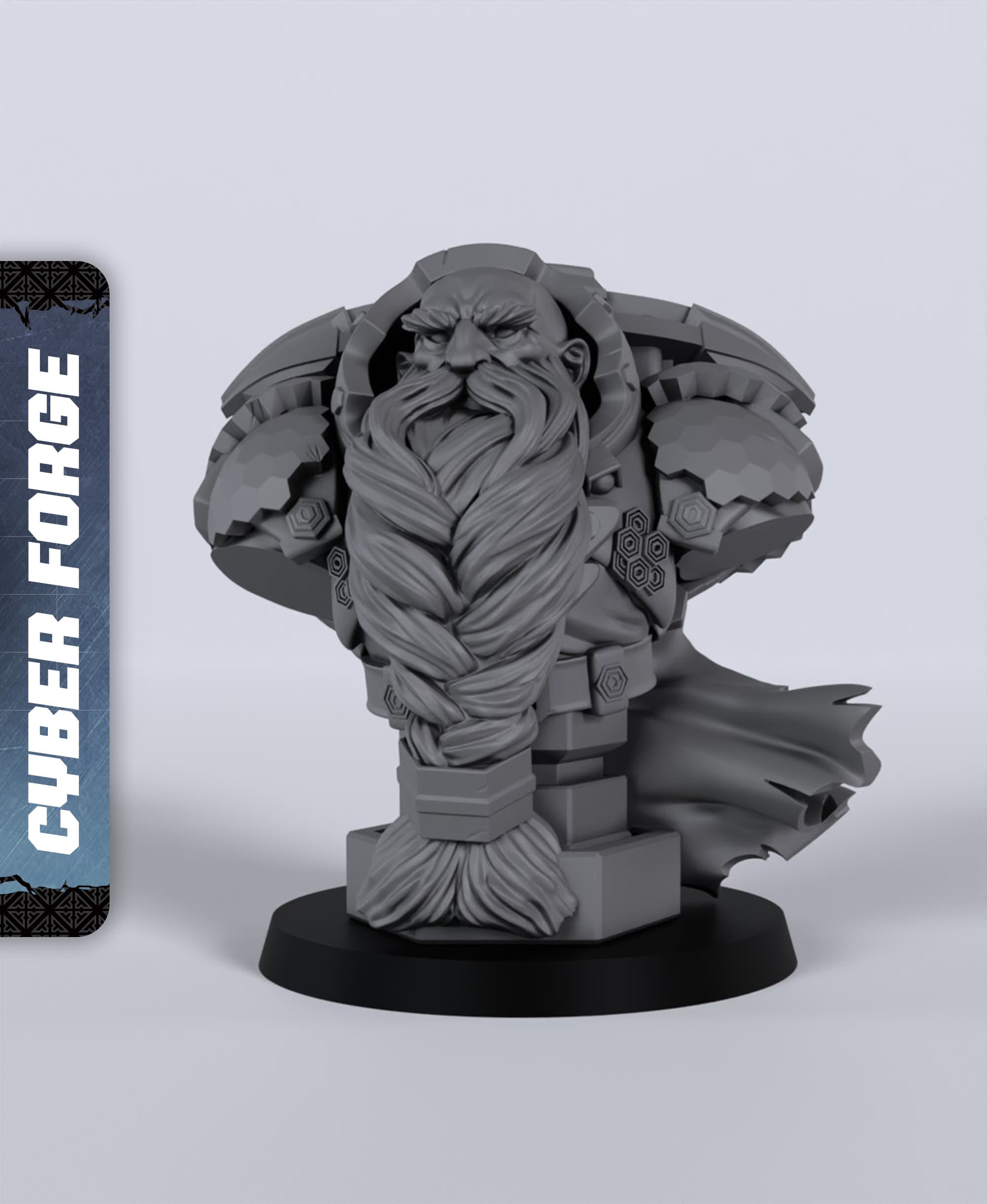 Lord Hexar Bust - With Free Cyberpunk - Sci-Fi Gift Ideas for RPG and Wargamers 3d model