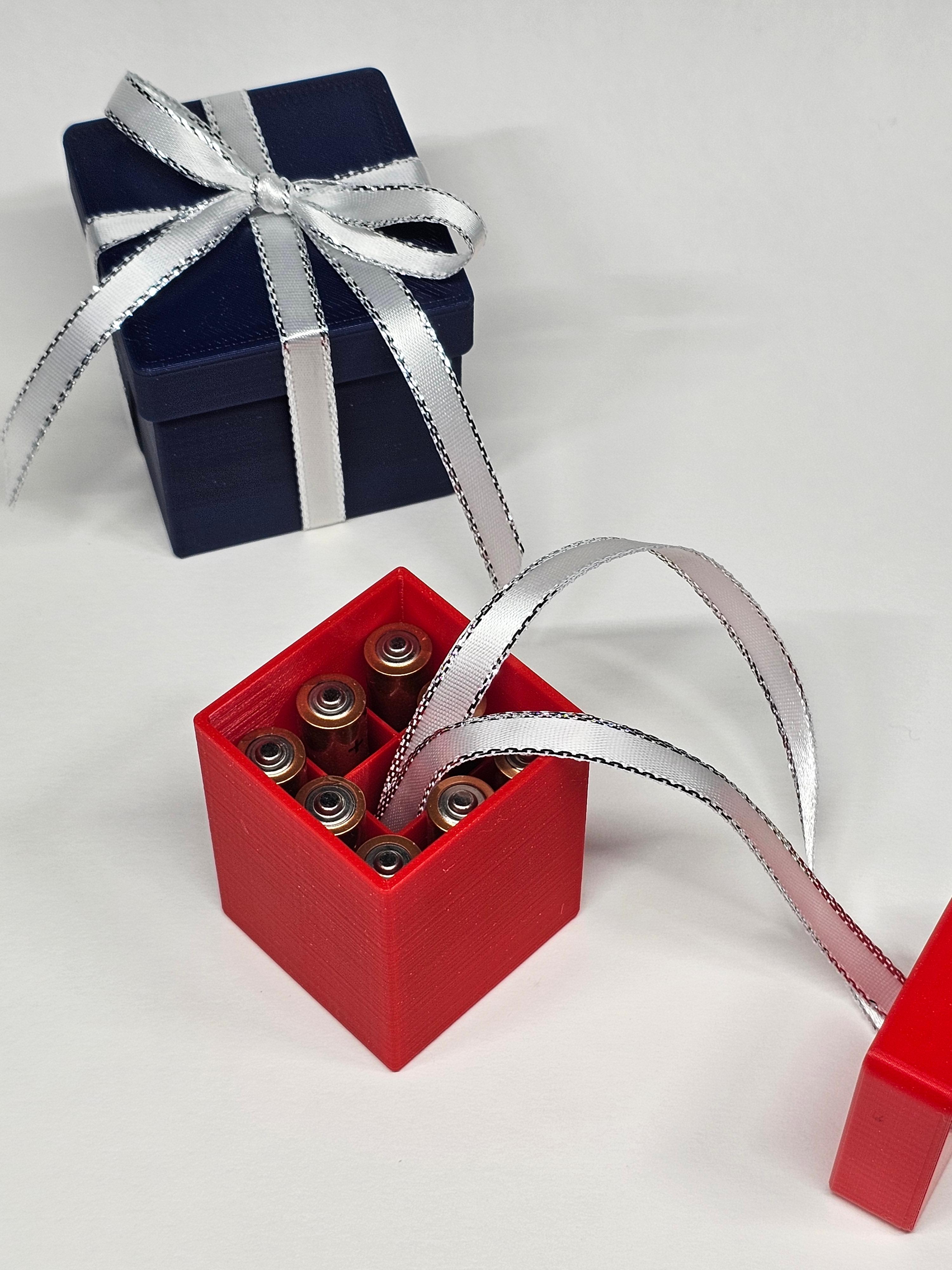 Small Gift Box w/ Insert for up to 8 AAA Batteries 3d model