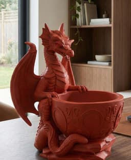 Dragon Succulent Planter | Fantasy Pot with Mythical Design | Gothic Home Accent | Unique 3D Printed 3d model