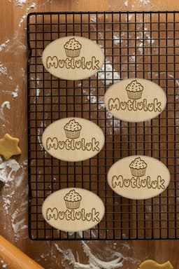 Mutluluk Cookie Cutter, Biscuit Cutter 3d model