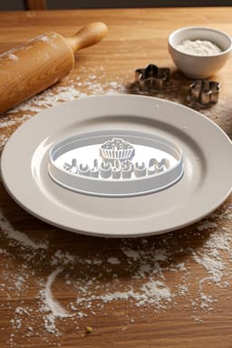 Mutluluk Cookie Cutter, Biscuit Cutter 3d model