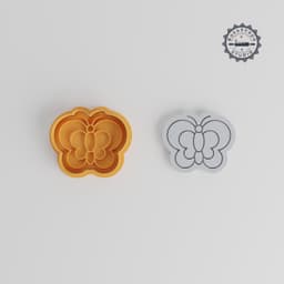 Butterfly Shape Cutter & Stamp Set, Cookie & Fondant Tool, 3 Sizes, 6 Pieces, Fluttering Insect Design PRODUCT_784 3d model