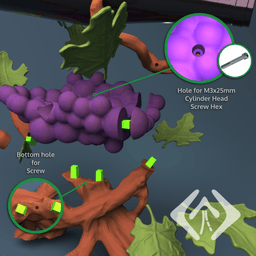 Grapevine Bounty Stand - Wine Holder 3d model