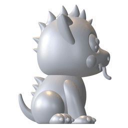 Cute Cryptid Baby Chupacabra 3D Printable Figure - Royalty Free STL 3d model