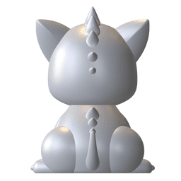 Cute Cryptid Baby Chupacabra 3D Printable Figure - Royalty Free STL 3d model