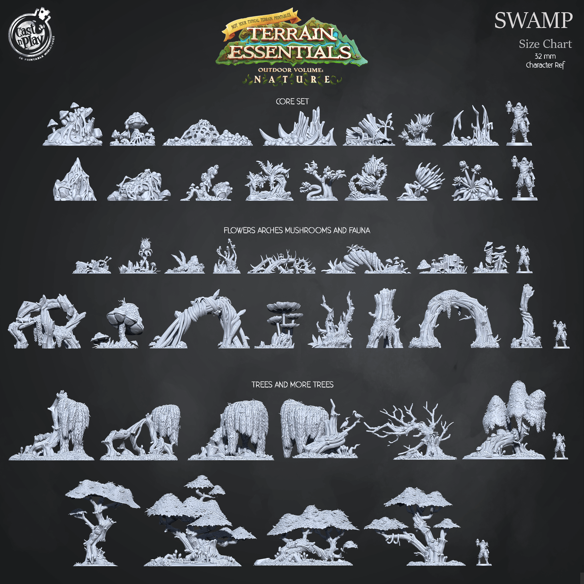 Swamp Set (Pre-Suppported) 3d model