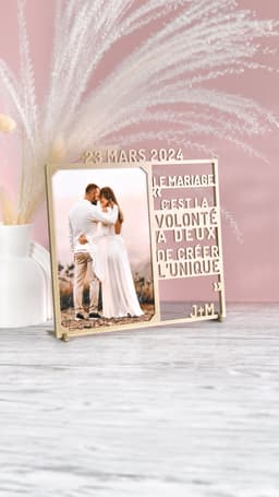 Wedding photo frame - customizable 3d model