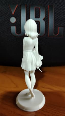 Anime Style Girl Figurine | Windy Dress Pose | 1/7 Scale Display Model 3d model