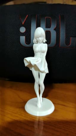 Anime Style Girl Figurine | Windy Dress Pose | 1/7 Scale Display Model 3d model