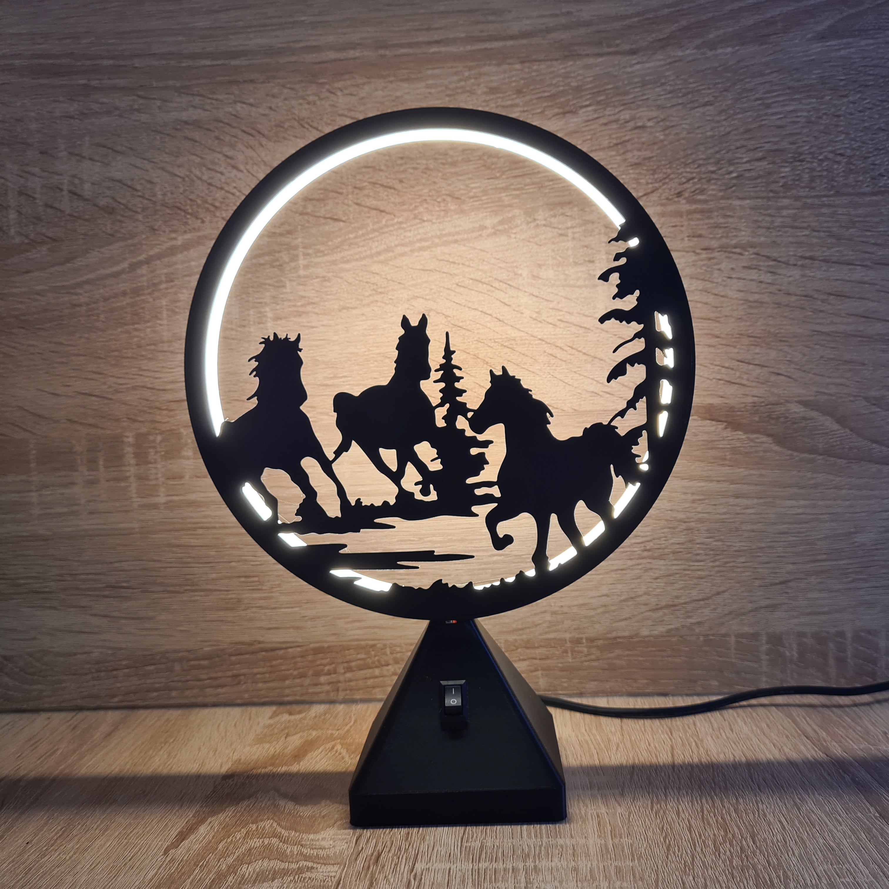 Ring LED Lamp - Set 4 - 10 interchangeable faces 3d model
