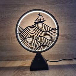 Ring LED Lamp - Set 4 - 10 interchangeable faces 3d model