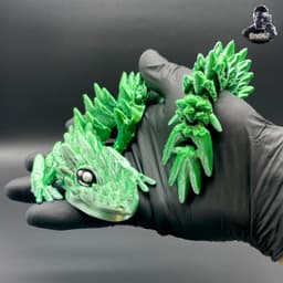 Spiky Mountain Dragon - Articulated - Print in Place - No Supports - Fantasy 3d model
