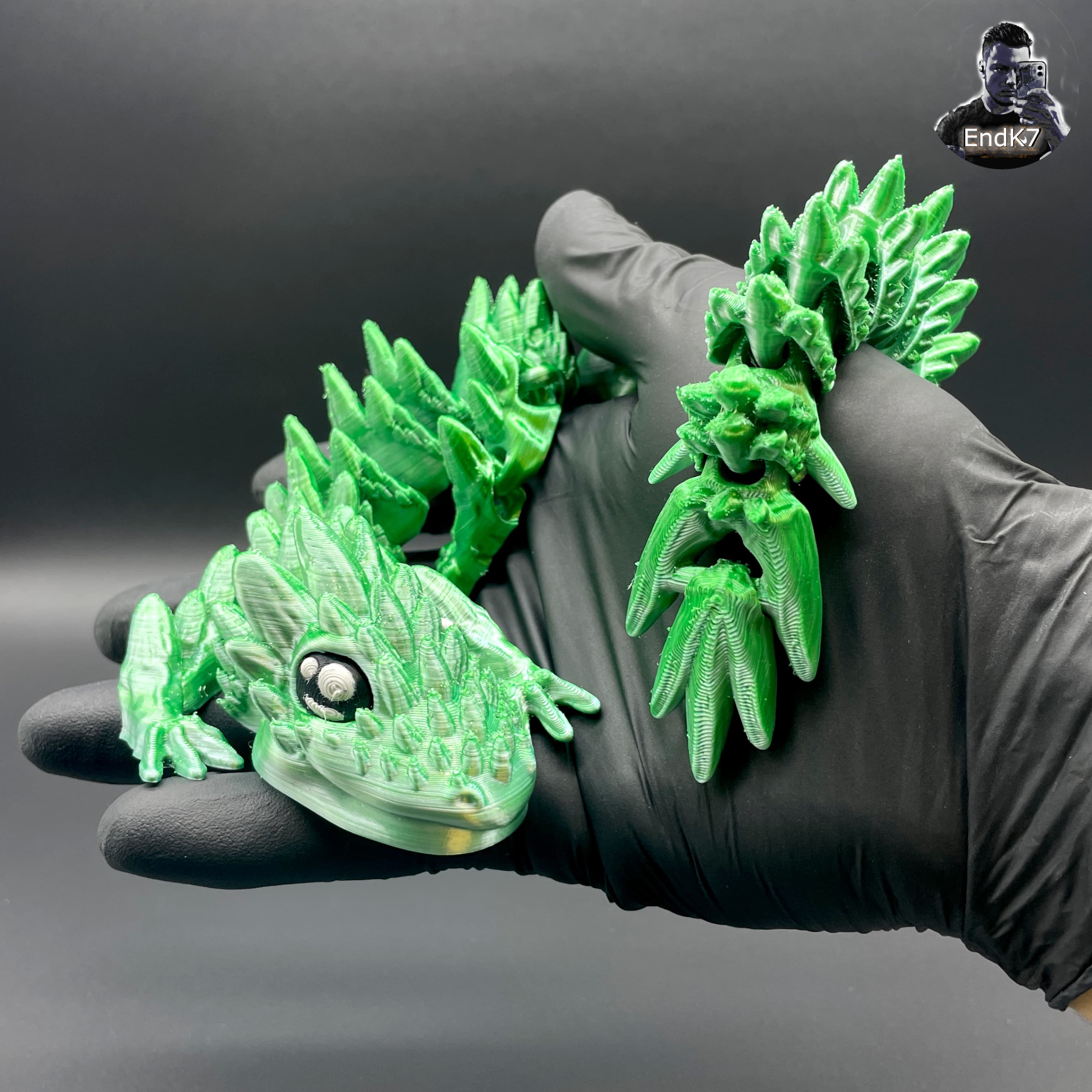 Spiky Mountain Dragon - Articulated - Print in Place - No Supports - Fantasy 3d model