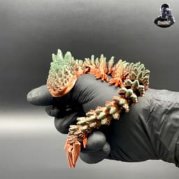 Spiky Mountain Dragon - Articulated - Print in Place - No Supports - Fantasy 3d model
