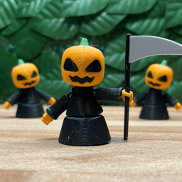 3D Printable Pumpkin Grim Reaper 3d model
