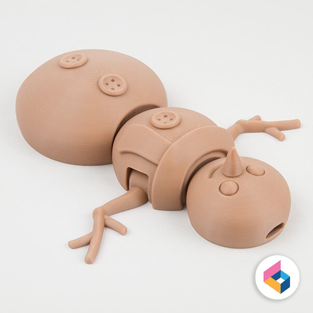 Gingerbread 3-Stacked Snowman 3d model