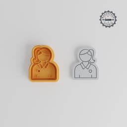 Student Shape Cutter & Stamp Set, Perfect for Cookies & Fondant, 6 Pieces in S/M/L, Ideal for School & Education Themes PRODUCT_2964 3d model
