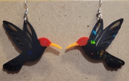 Hummingbird earrings.3mf 3d model