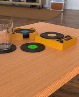 Vinyl Player - Coasters 3d model