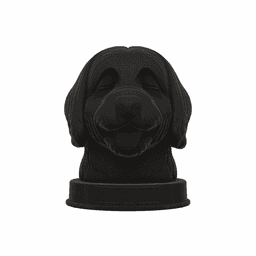 Joyful Tibetan Terrier 3D Dog Bust with Nameplate - Personalized Pet Memorial Statue 3d model