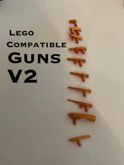 Lego Compatible Guns V2 3d model