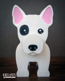BULL TERRIER GLASSES HOLDER 3d model