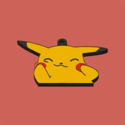 Pikachu - Pokemon Keychain or Ornament - Multicolor .3mf File 3d model