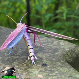 Meganeura Giant Prehistoric Dragonfly, Articulated 3d model