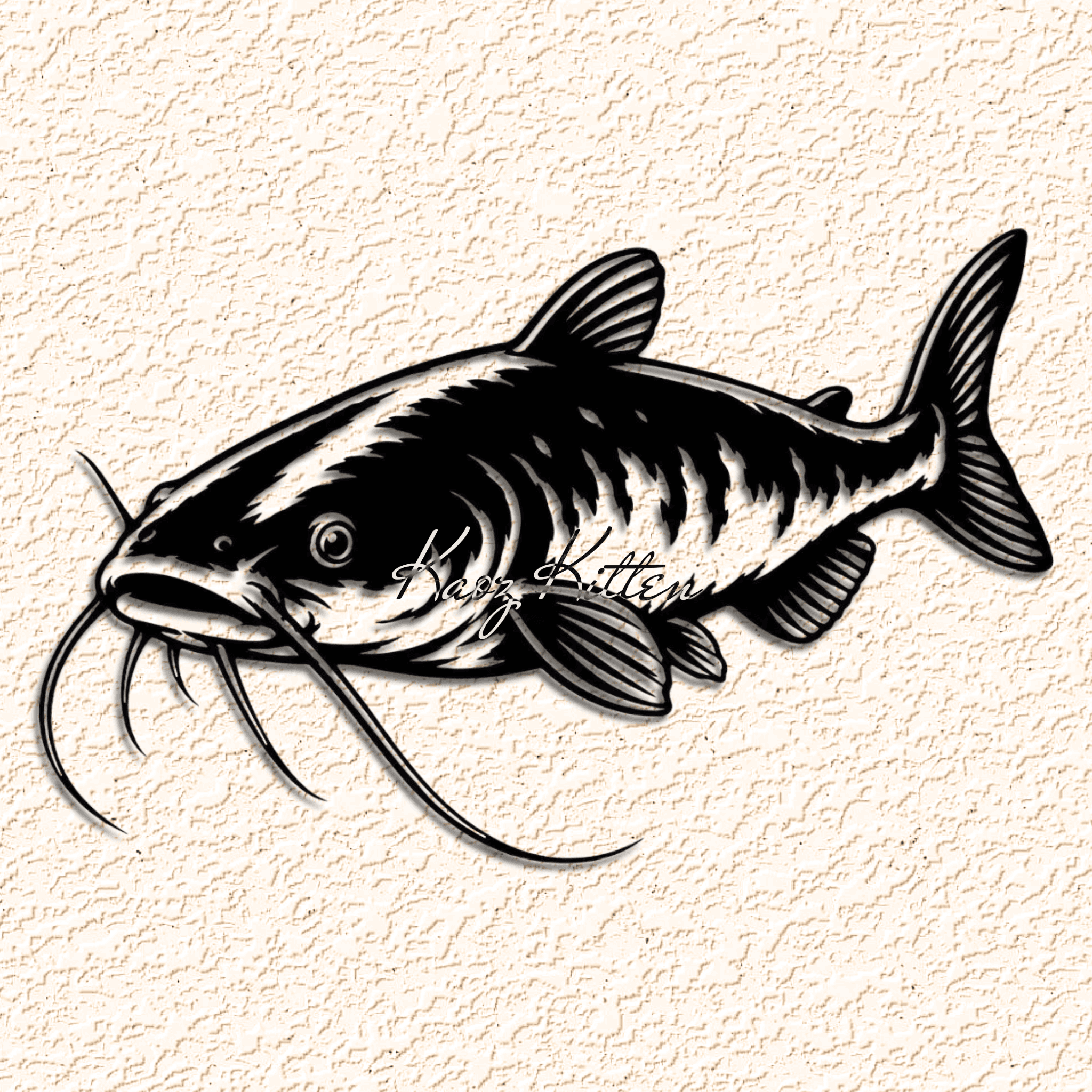 CATFISH-L wALL aRT hOME dECOR 3d model