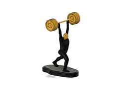 Weight Lifting Athlete Minimalist Square 3d model