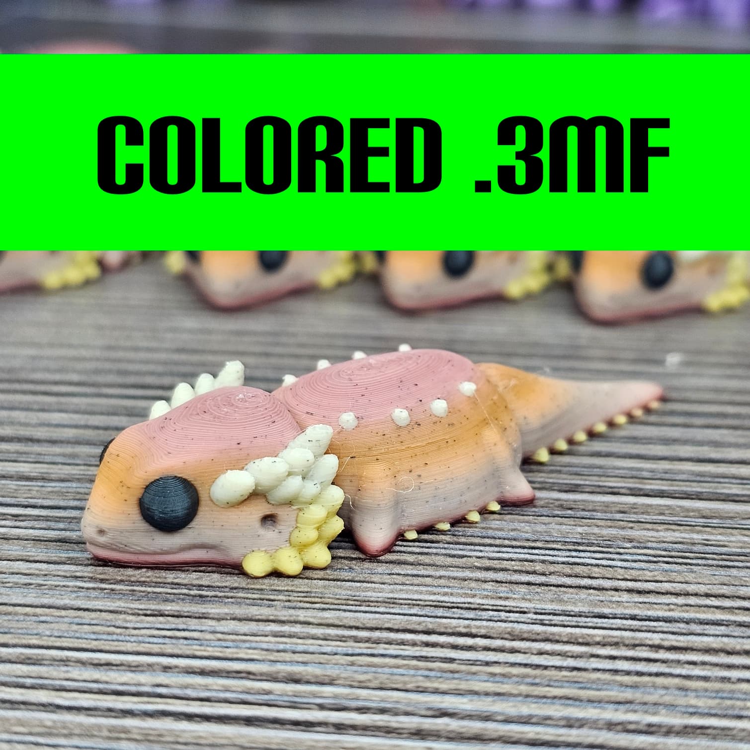 ColoredMiniMonster5BeardedDragonV2 3d model