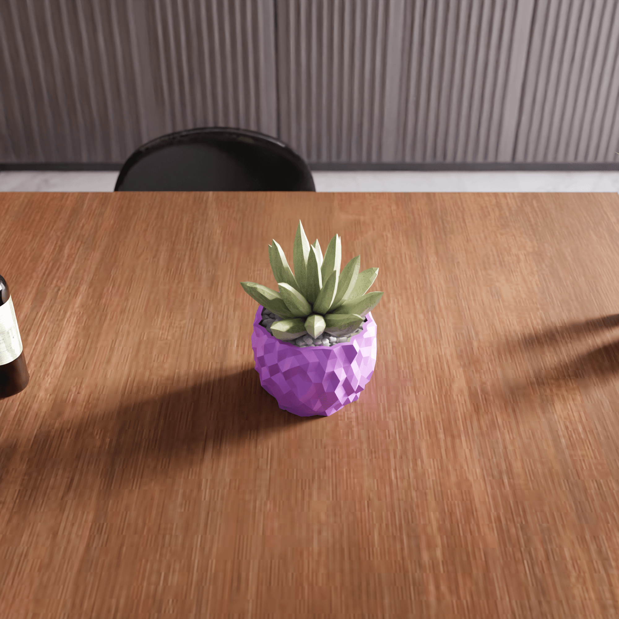 Geometric Low-Poly Crystal Texture Planter 3d model