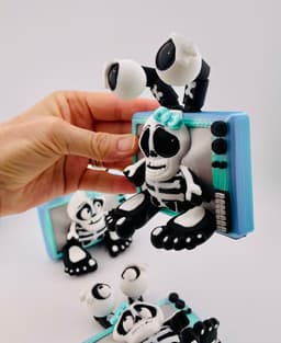 TV Skeleton Monster Magnet 3d model