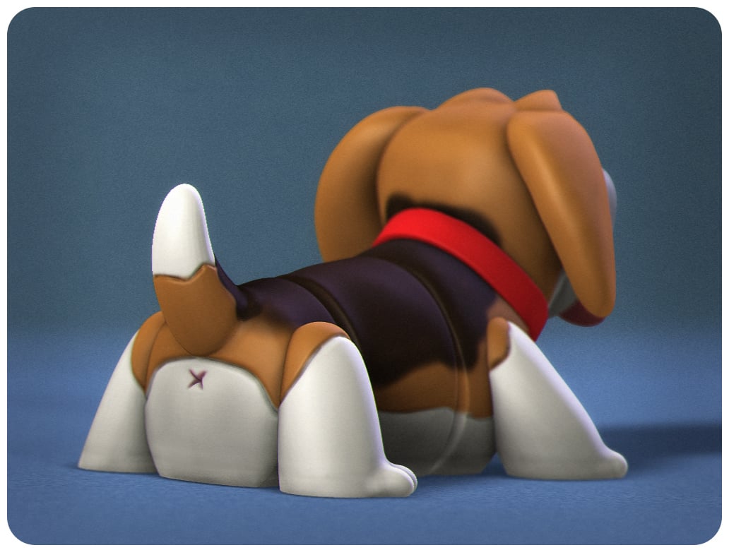 Happy Dogs Beagle 3d model