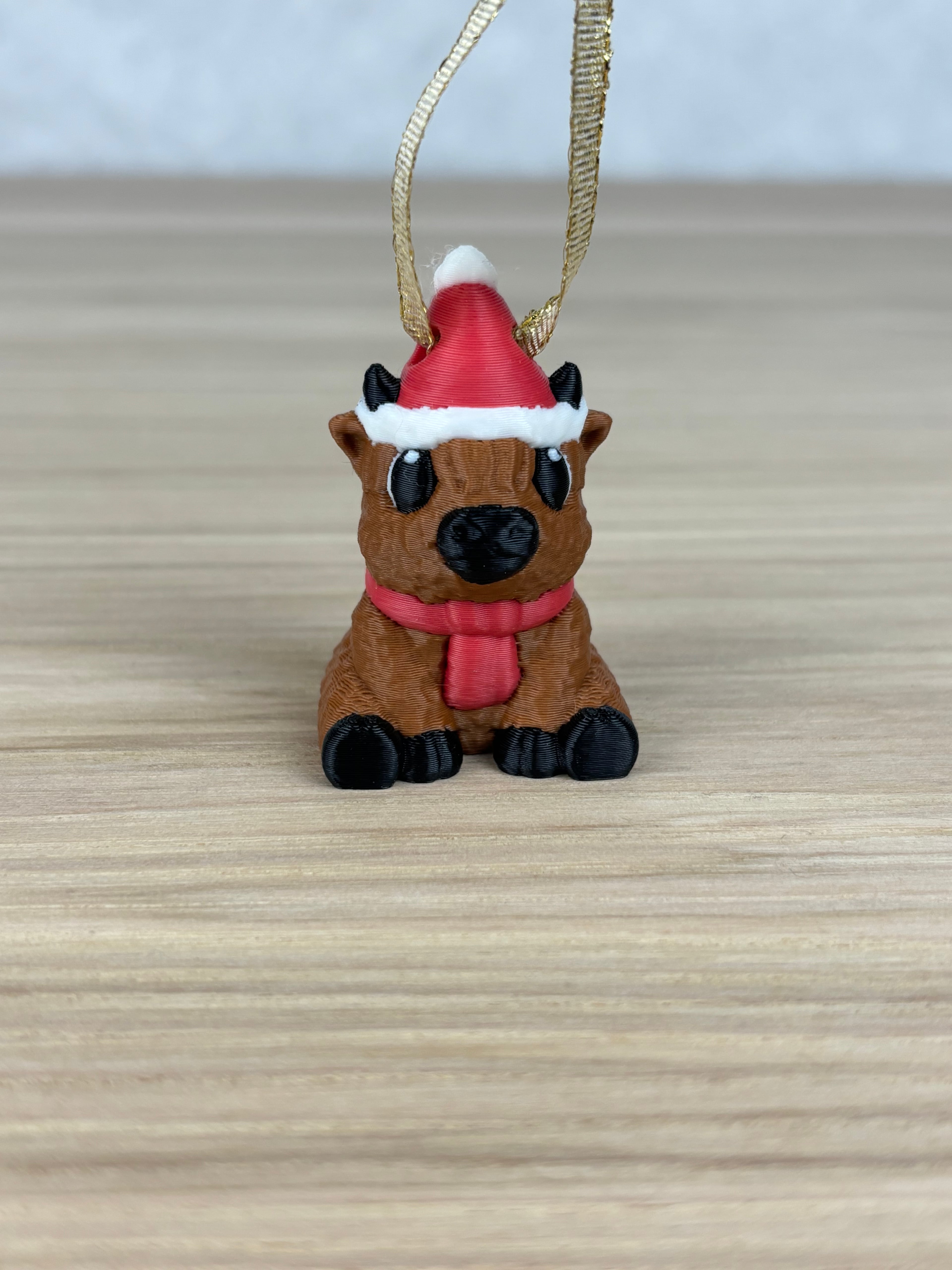 Christmas Highland Cow Ornament 3d model