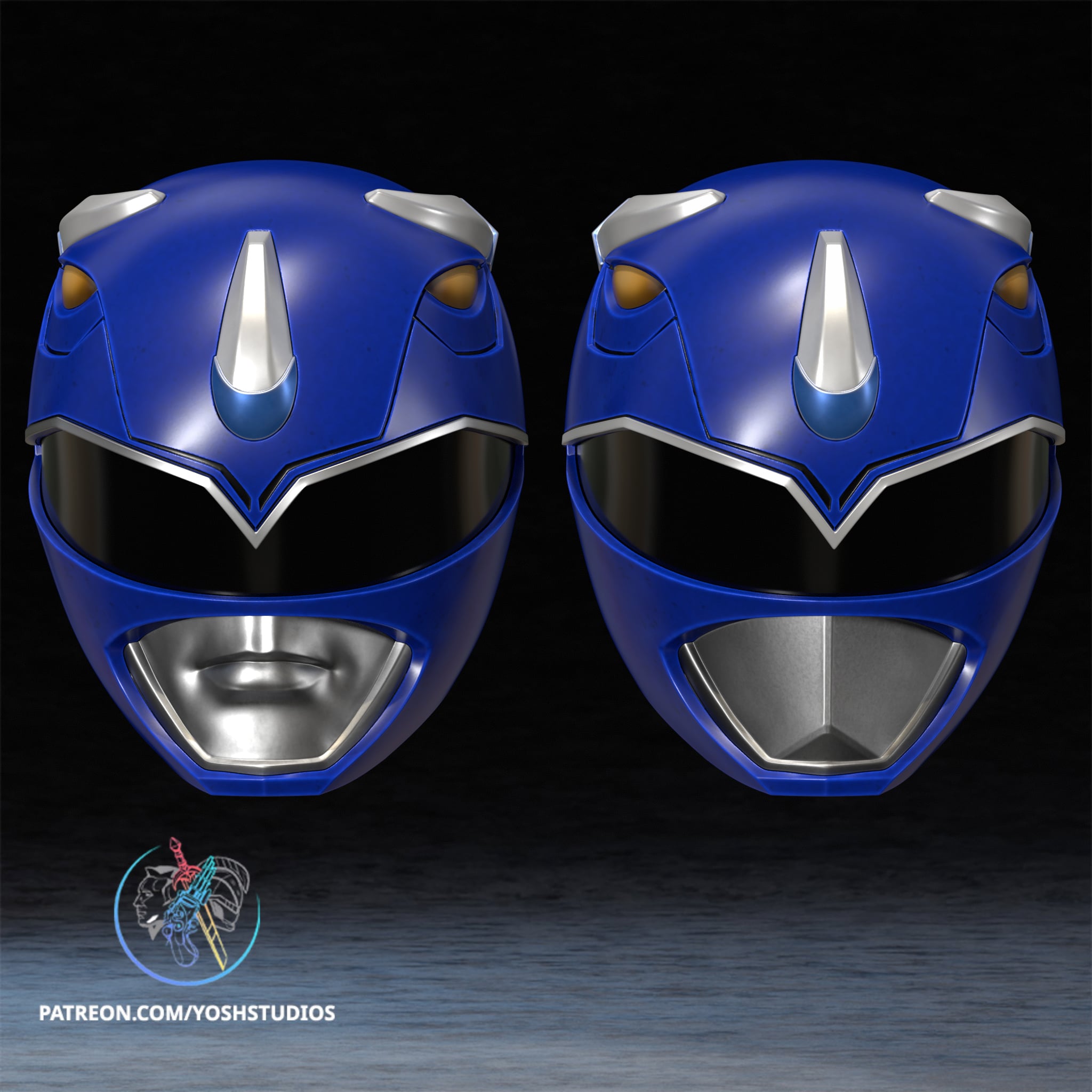 OG Blue Helmet 3D Printer STL File 3d model