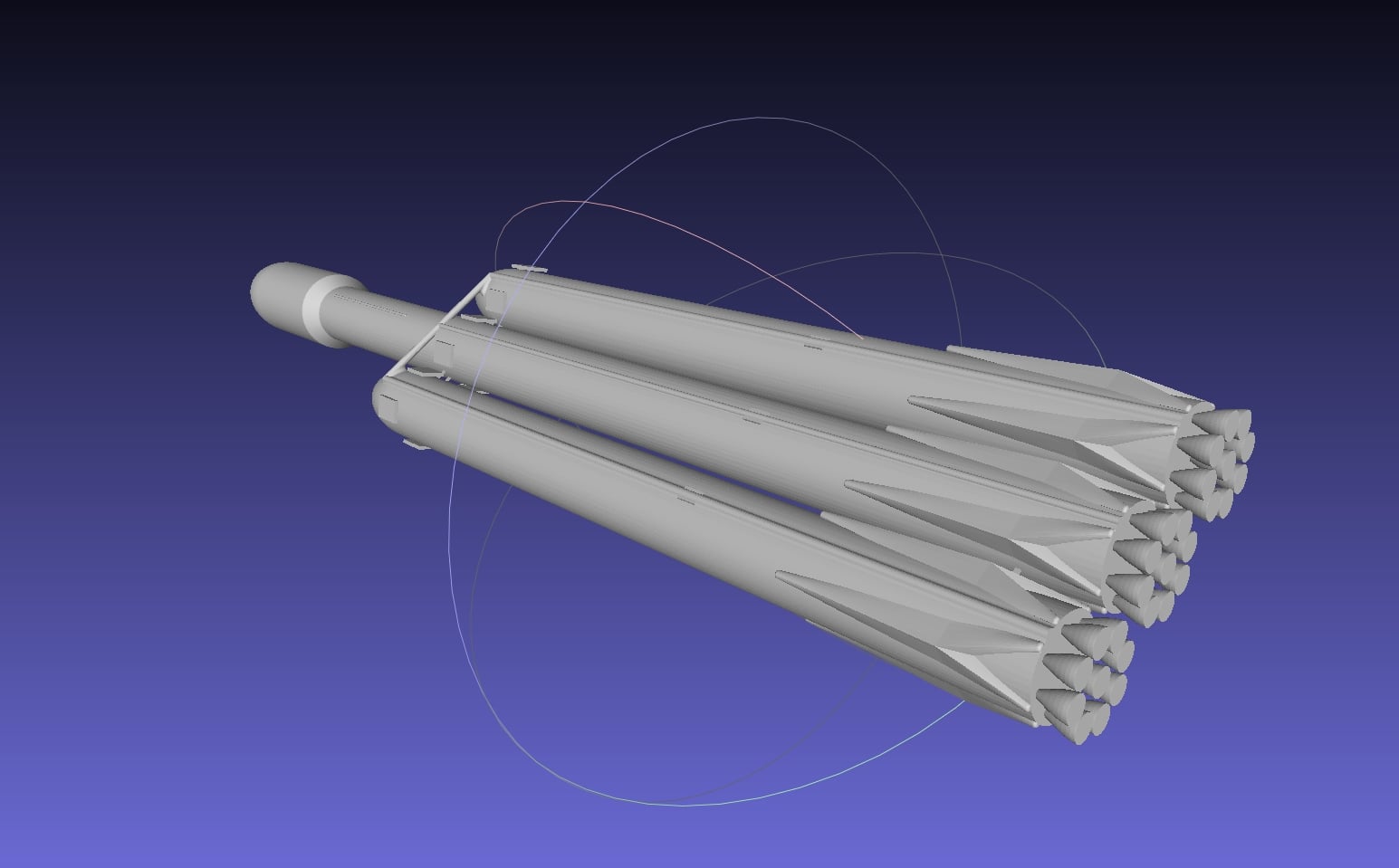 Basic Space X Falcon Heavy Model 3d model