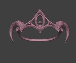 Tiefling Horner Tiara 3d model