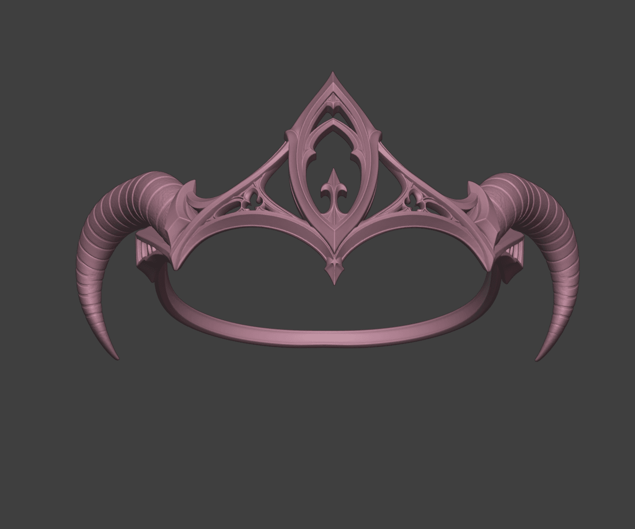Tiefling Horner Tiara 3d model