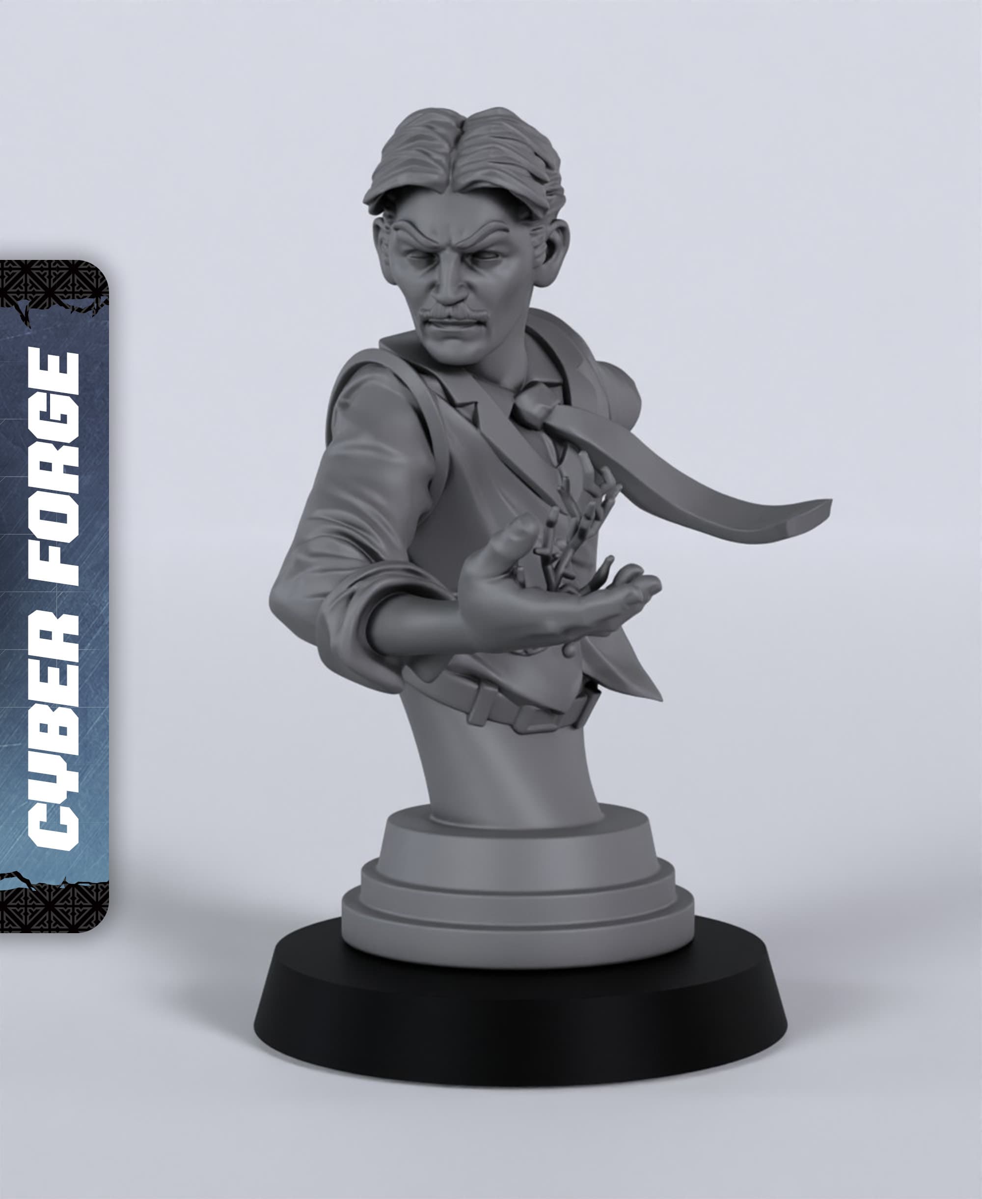 Nicolas Coil Bust - With Free Cyberpunk - Sci-Fi Gift Ideas for RPG and Wargamers 3d model