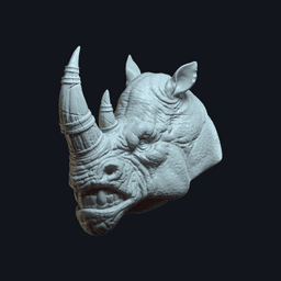 Rhinheart v4 Action Figure Head 3d model