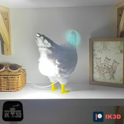 Funny Chicken Egg Lamp / Figurine / Multiparts 3d model