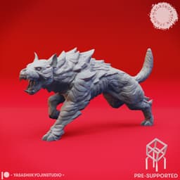 Hellhound - Running - Tabletop Miniature (Pre-Supported STL) 3d model