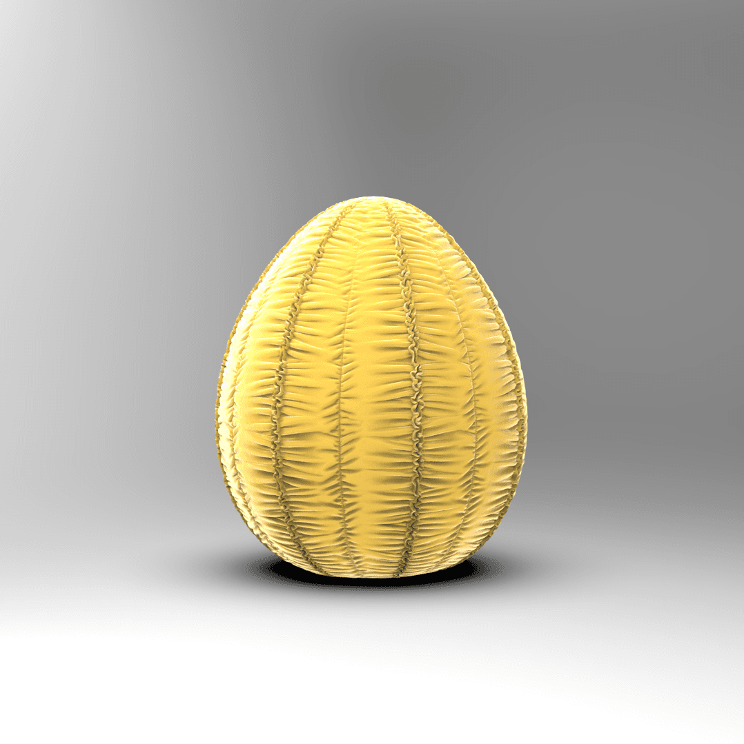 Ruffled Fabric Egg  3d model