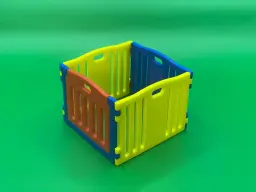 Miniature Dollhouse Baby Playpen STL 1:12 Scale Kids Safety Yard Panels Commercial License 3d model