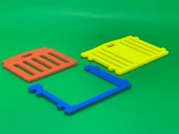 Miniature Dollhouse Baby Playpen STL 1:12 Scale Kids Safety Yard Panels Commercial License 3d model